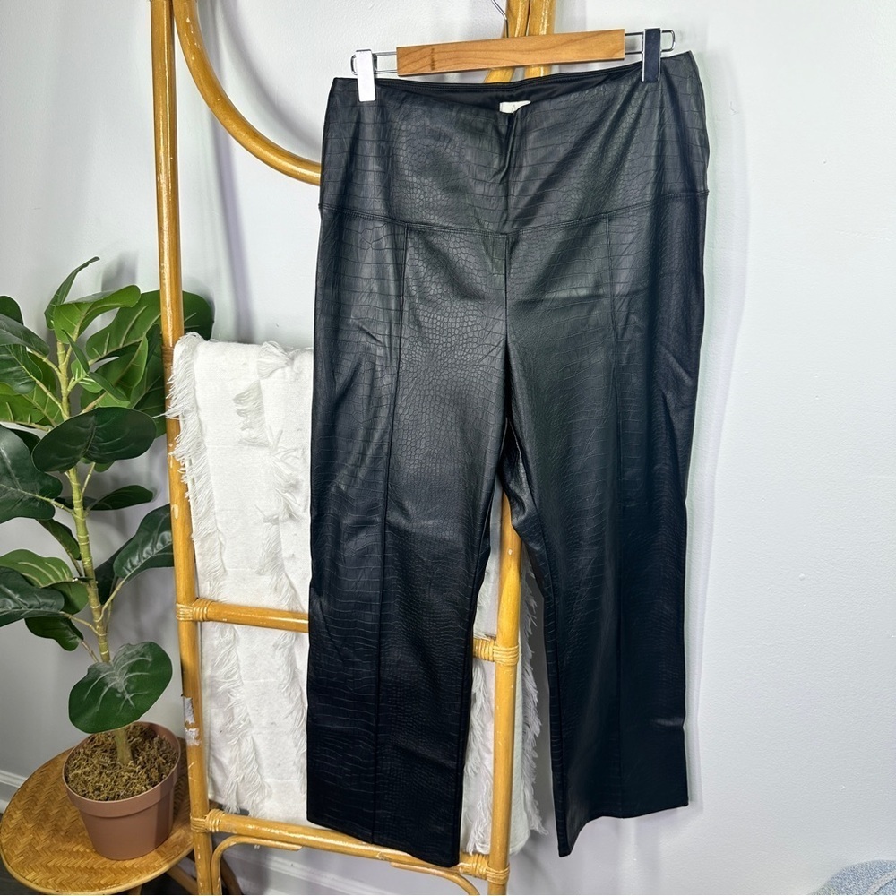 Joie Faux Leather Black Pants Leggings sz L